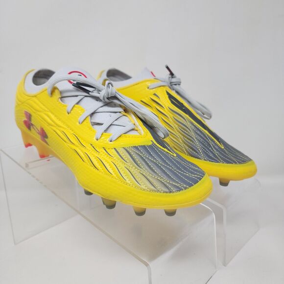 Under Armour Magnetico Elite 4 FG Soccer Cleats Womens 9 Yellow Taxi Comfort - Picture 1 of 8